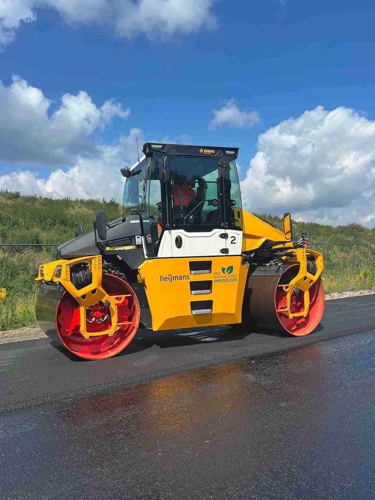 BOMAG BW174 AP electric tandem roller tandemwals elektrisch emissievrij zero emission GEBA